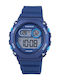 Xonix Digital Men's Watch 40mm Battery-Powered Chronograph with Blue Rubber Strap
