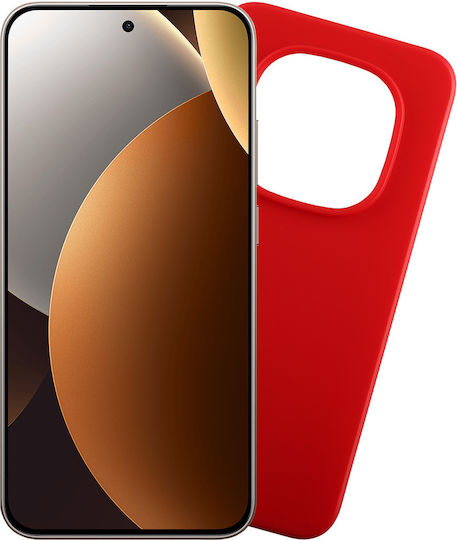 Volte-Tel Umschlag Rückseite Silikon Rot (Redmi Note 15 Pro+ / Poco M8 Pro)