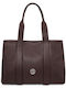 Callie Leather Women's Shopper Bag Chocolate
