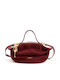 Leather Women's Tote Bag Suede Burgundy