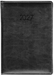 Ydrogeios Daily Planner B6 2027 Black 12x17cm