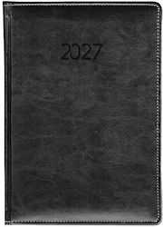 Ydrogeios Daily Planner 2027 Black 15x21 cm