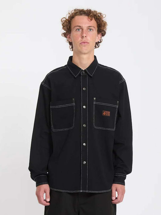 Volcom Levelstone Μακρυμάνικο Πουκάμισο Black W...