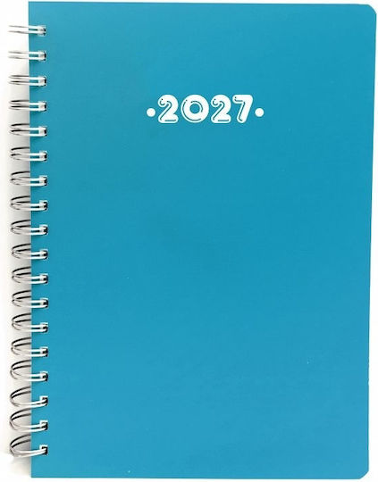 Υδρόγειος Ημερήσιο Planner 2027 Μπλε Σπιράλ 21x29εκ.