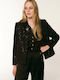 Forel Women's Brown Sequin Blazer