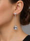 Enoch Dangle Earrings with Round Stones Silver