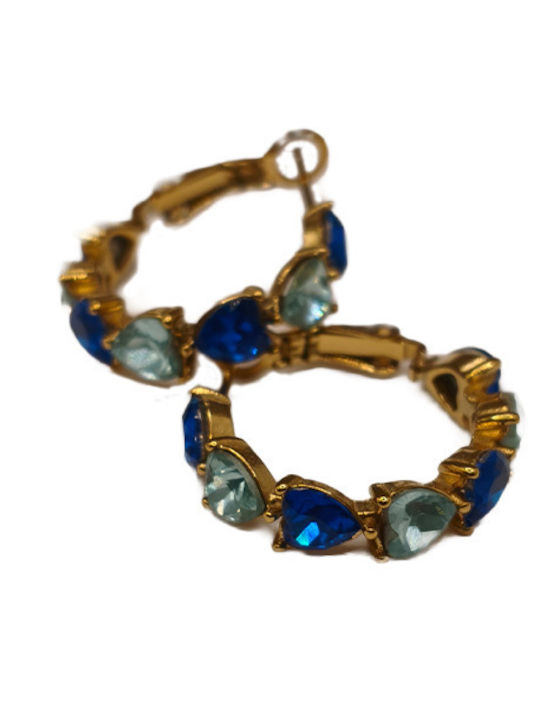 Blue Hoop Earrings Blue Hoop Earrings
