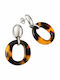 Silver Tortoiseshell Women's Earrings Silverline 0130384802/tortoiseshell Silver White 0130384801