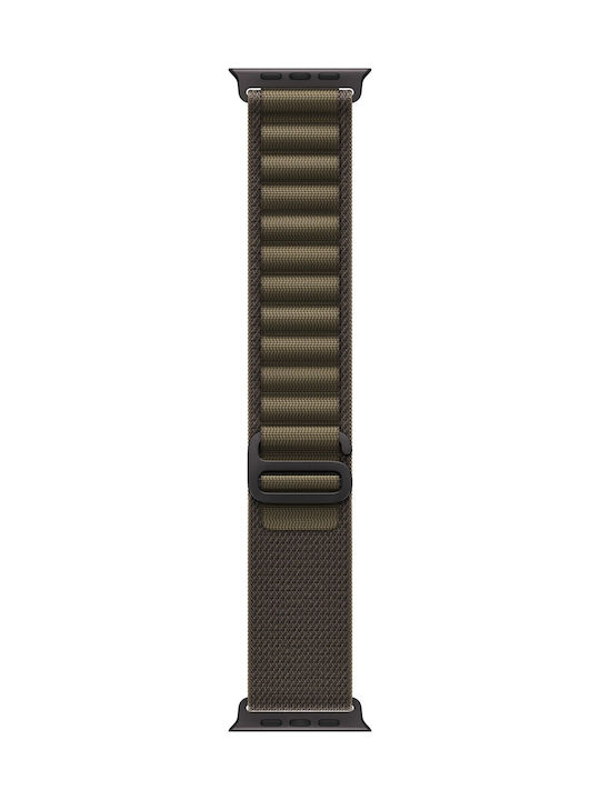 Apple Alpine Loop - Medium Λουράκι Υφασμάτινο Dark Olive - Black Titanium Finish (Apple Watch 49mm)