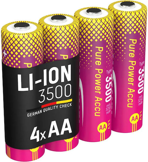 Ansmann Επαναφορτιζόμενες Μπαταρίες AA Li-ion 3250mAh 4τμχ