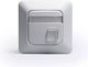 Abb Recessed Wall Switch with White Frame