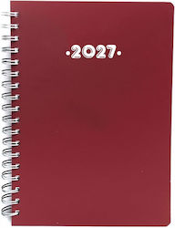 Υδρόγειος Ημερήσιο Planner 2027 Μπορντό Σπιράλ ...