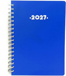 Ydrogeios Daily Diary 2027 Blue Spiral 21x29cm