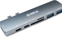 Welx 7-Port USB Hub with USB-C Connection