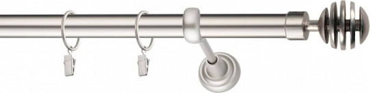 Rodeco Galerie Metalică Pentru Perdele Italia Simplă Ø19mm 120cm Matte Chrome