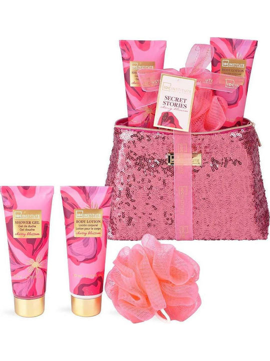 IDC Institute Secret Stories Cherry Blossom Cosmetic Bag Set Σετ Περιποίησης 4τμχ