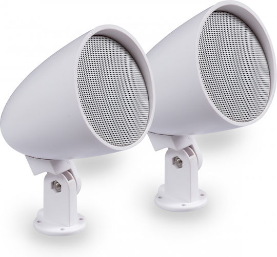 Deko Passive Wall Mount Speakers 25W (Pair) White