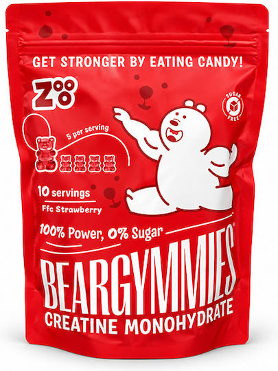 Beargymmies Creatine Μονοϋδρική Κρεατίνη Strawberry 150 ζελεδάκια