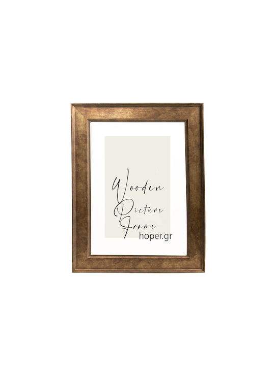 Wooden Wall Photo Frame with Gold Frame