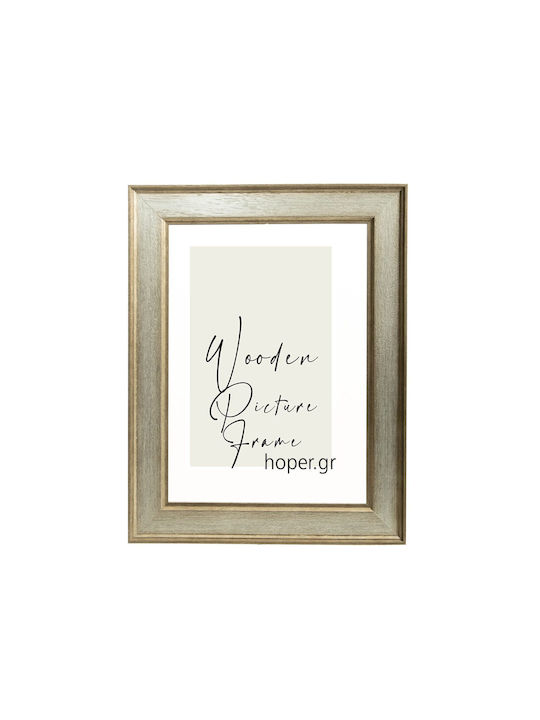 Wooden Wall Photo Frame with Silver Frame