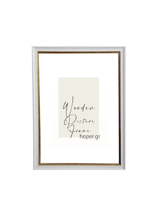 Wooden Wall Photo Frame with White Frame