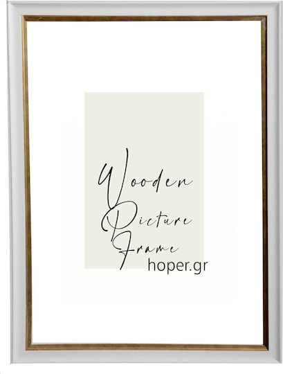 Wooden Wall Picture Frame with White Frame