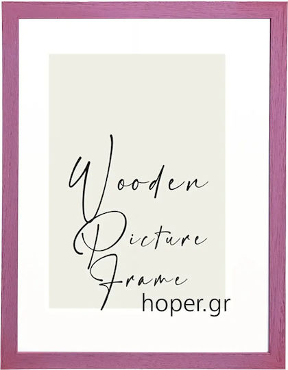 Wooden Wall Photo Frame with Pink Frame K85/16