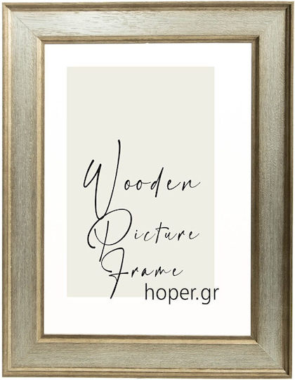 Wooden Wall Photo Frame with Silver Frame