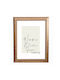 Wall Photo Frame Wooden with Gold Frame