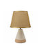 Ankor Ceramic Table Lamp with Beige Shade and Gold Base