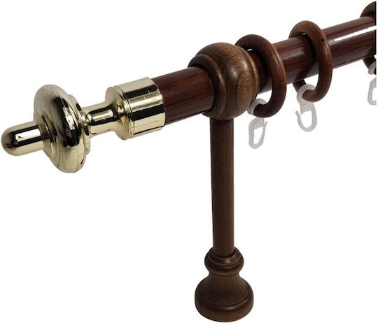 Rodeco Galerie din Plastic San Diego Simplă Ø28 mm 120 cm Golden Walnut