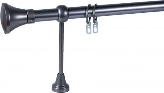 Rodeco Bară Metalică pentru Perdele Brazilia Simplă Φ25mm 120cm Matte Chrome