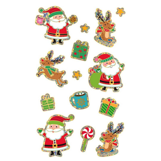 Αυτοκολλητα Bsb Creative Christmas Funny Santa Claus 1 Φύλλο