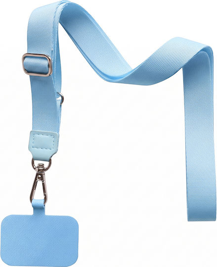 Zanaé Universal Smartphone Crossbody Lanyard Strap Metal Carabiner Light Blue