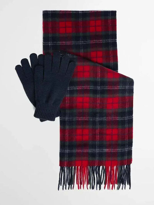 Barbour Tartan Herrenschal aus Wolle Mehrfarbig