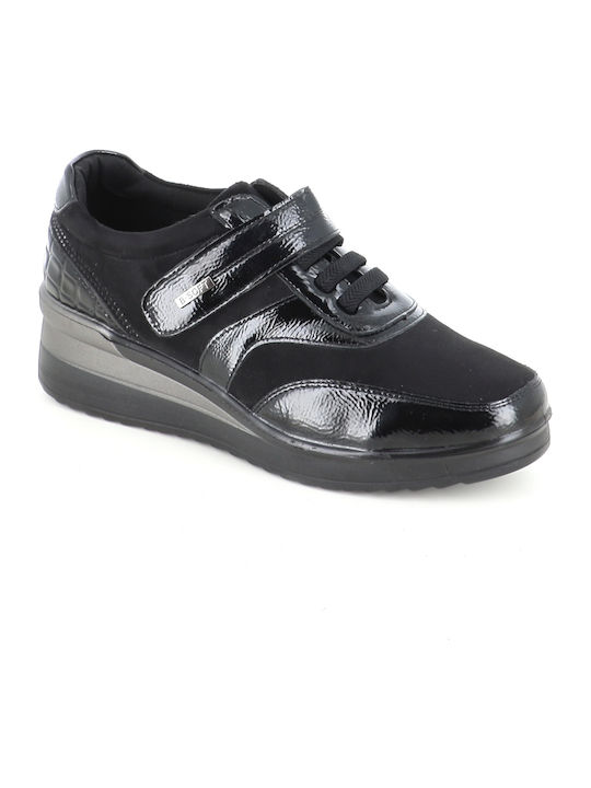 B-Soft Women's Black Sneakers 197/312-46_BLACK