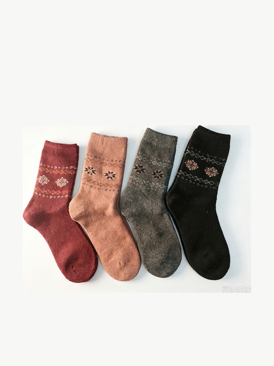 Coco&Hana Women's Multicolour Socks 4 Pack