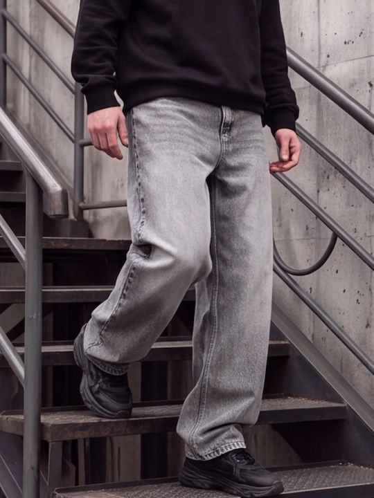 Men's Loose Baggy Fit Grey Jeans