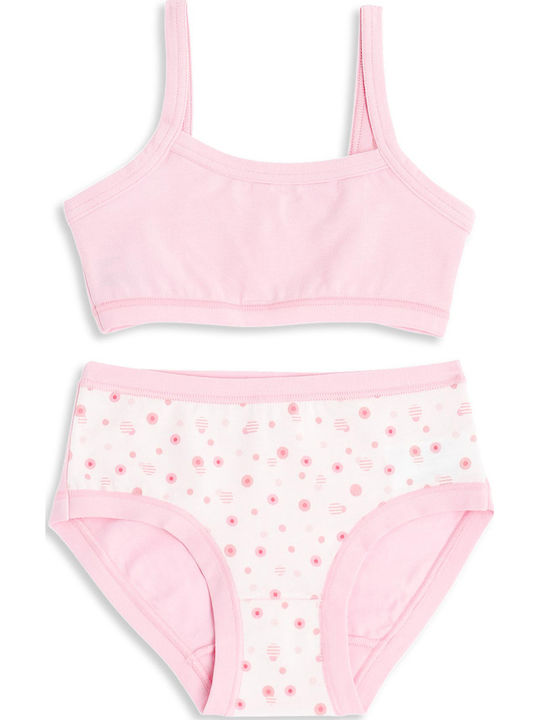 Cotonella Set Kinder Bustiers Hellrosa