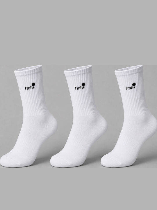 FMH Sports Sports Socks White 3 Pairs