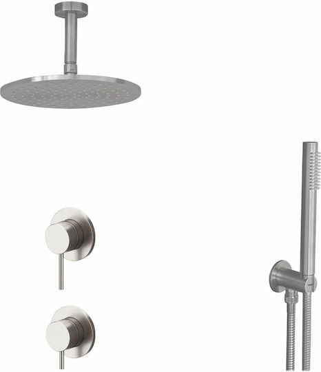 Cora Cora N10131-111+210-N5030 for Shower 2 Outlets Inox Silver