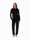Velvet Tracksuit Set Black