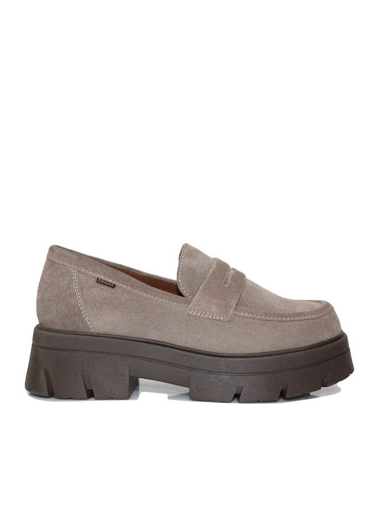 Ragazza Damenleder-Loafer in Grau