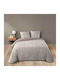L-c Wild Cotton Duvet Cover Set 240x220cm Double with 4 Pillowcases Natural
