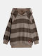 Kids Hooded Sweatshirt Cardigan Brown