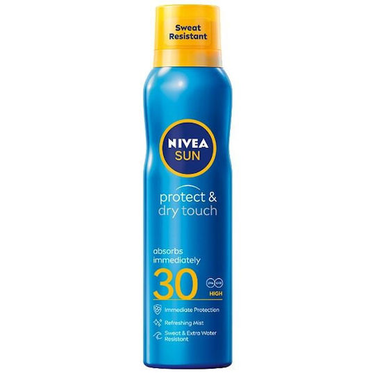 Nivea Protect & Dry Touch Αδιάβροχο Αντηλιακό Mist Προσώπου & Σώματος SPF30 200ml