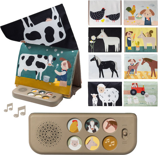 Taf Toys Farm Musical Tummy Time Book Activity Book with Music and Sounds for 3+ Months