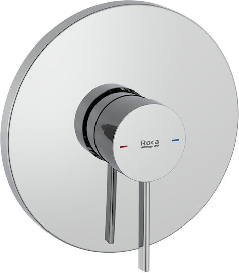 Roca Ona Built-in Shower Mixer Tap Silver 8433290748765