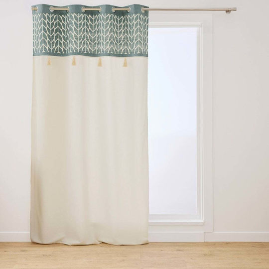 Κουρτίνα με Τρουκς L-c Titika Green 140x240εκ.
