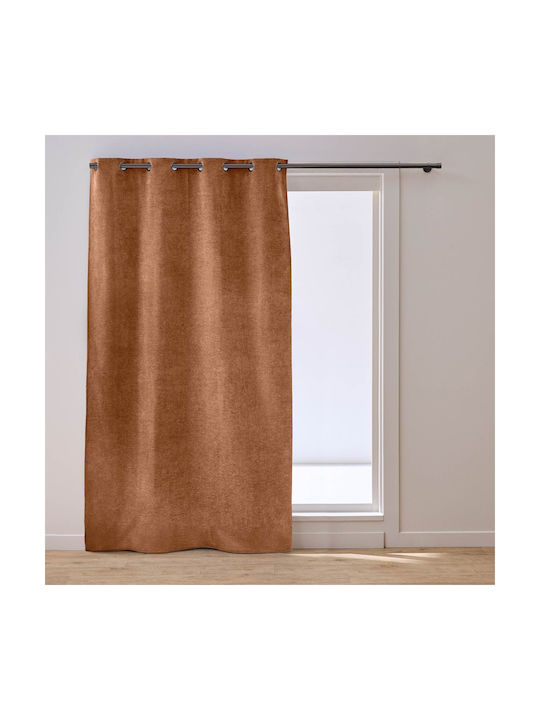 Curtain with Grommets L-c Velouris Camel 135x260cm